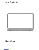 Preview for 1 page of Acer DA241HL User Manual