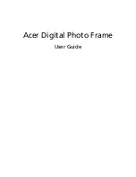 Preview for 1 page of Acer Digital Photo Frame User Manual