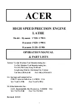 Acer Dynamic 1722S Operation Manual preview