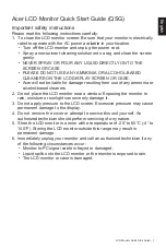 Предварительный просмотр 1 страницы Acer EI242QR Quick Start Manual