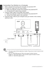 Предварительный просмотр 4 страницы Acer EI242QR Quick Start Manual