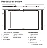 Preview for 2 page of Acer EUT110-11A Product And Safety Information