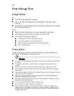 Preview for 8 page of Acer F213 User Manual