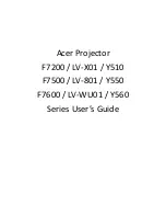 Preview for 1 page of Acer F7200 Series User Manual