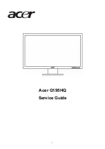 Предварительный просмотр 1 страницы Acer G195HQ Service Manual