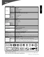 Предварительный просмотр 3 страницы Acer G195W Quick Setup Manual