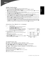 Предварительный просмотр 1 страницы Acer G195WL Quick Setup Manual