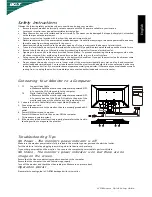 Acer G205H Quick Setup Manual preview