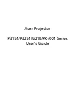 Предварительный просмотр 1 страницы Acer G210 Series User Manual