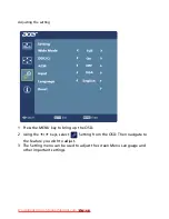 Предварительный просмотр 25 страницы Acer G247HL User Manual