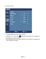 Предварительный просмотр 22 страницы Acer G276HL User Manual