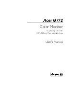 Acer G772 User Manual preview