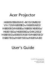 Preview for 1 page of Acer H6800BD User Manual