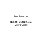 Acer H7530 Series User Manual предпросмотр