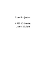 Предварительный просмотр 1 страницы Acer H7531D Series User Manual