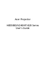 Preview for 1 page of Acer H8550BD Series User Manual