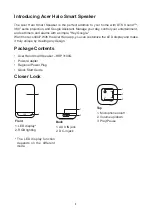 Preview for 4 page of Acer Halo HSP3100G User Manual