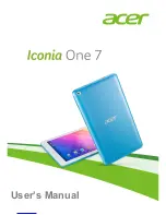 Предварительный просмотр 1 страницы Acer Iconia One 7 User Manual