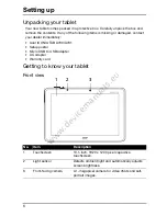 Предварительный просмотр 6 страницы Acer Iconia Tab A700 User Manual