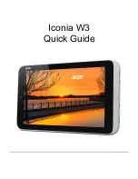 Предварительный просмотр 1 страницы Acer Iconia W3 Quick Manual