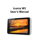 Preview for 1 page of Acer Iconia W3 User Manual