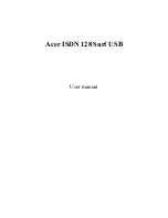 Предварительный просмотр 1 страницы Acer ISDN 128 Surf USB User Manual