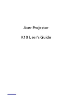 Acer K10 User Manual предпросмотр