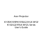 Acer K132 User Manual preview