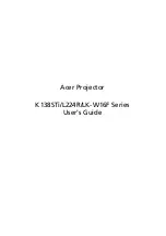Preview for 1 page of Acer K138STi Series User Manual