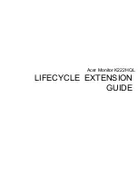 Предварительный просмотр 1 страницы Acer K222HQL Lifecycle Extension Manual