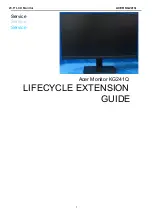 Acer KG241Q Lifecycle Extension Manual предпросмотр