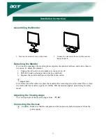 Предварительный просмотр 3 страницы Acer LCD monitor (speaker optional) User Manual