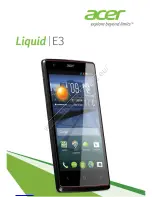 Предварительный просмотр 1 страницы Acer Liquid E380 User Manual