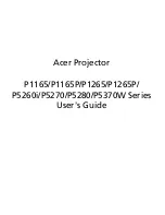 Preview for 1 page of Acer P1165 -P1265 User Manual