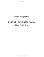 Acer P1165 Series User Manual preview