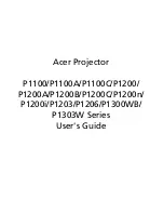 Предварительный просмотр 1 страницы Acer P1200 Series User Manual