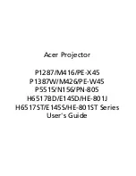 Preview for 1 page of Acer P1287 User Manual