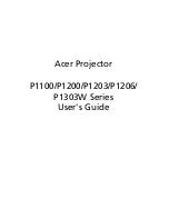 Предварительный просмотр 1 страницы Acer P1303W Series User Manual