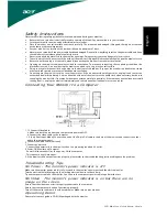 Предварительный просмотр 1 страницы Acer P206H Quick Setup Manual