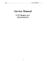 Acer P221W Service Manual preview