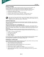 Preview for 4 page of Acer P221W User Manual