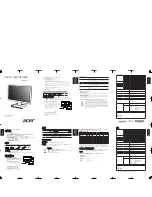 Предварительный просмотр 1 страницы Acer P229HQL Quick Manual