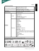 Preview for 5 page of Acer P234W User Manual