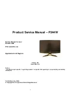 Предварительный просмотр 1 страницы Acer P244W Service Manual