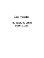 Preview for 1 page of Acer P5205 Series User Manual