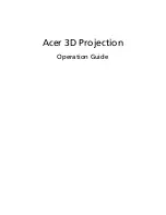 Preview for 1 page of Acer P5206 Series Operation Manual