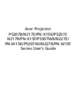 Предварительный просмотр 1 страницы Acer P5207B Series User Manual