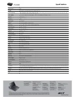 Preview for 2 page of Acer P5260E Series Specifications
