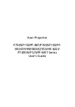 Acer P7505 Series User Manual предпросмотр