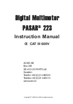 Preview for 1 page of Acer PASAR 223 Instruction Manual